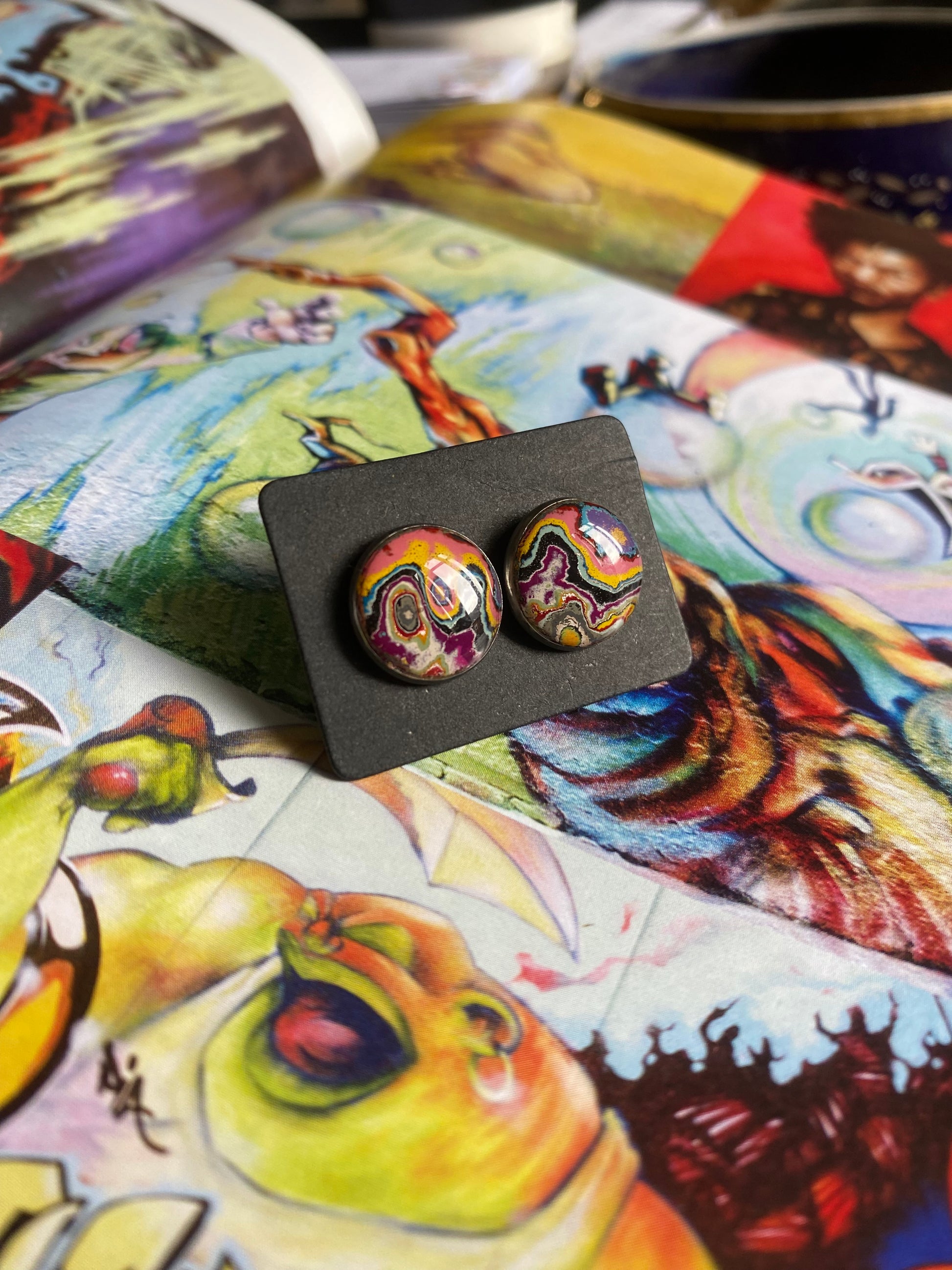Re-Fitti recycled graffiti - Ear Studs