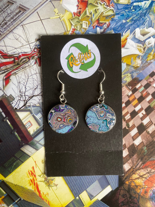 Re-Fitti recycled graffiti - Drop Ear Rings