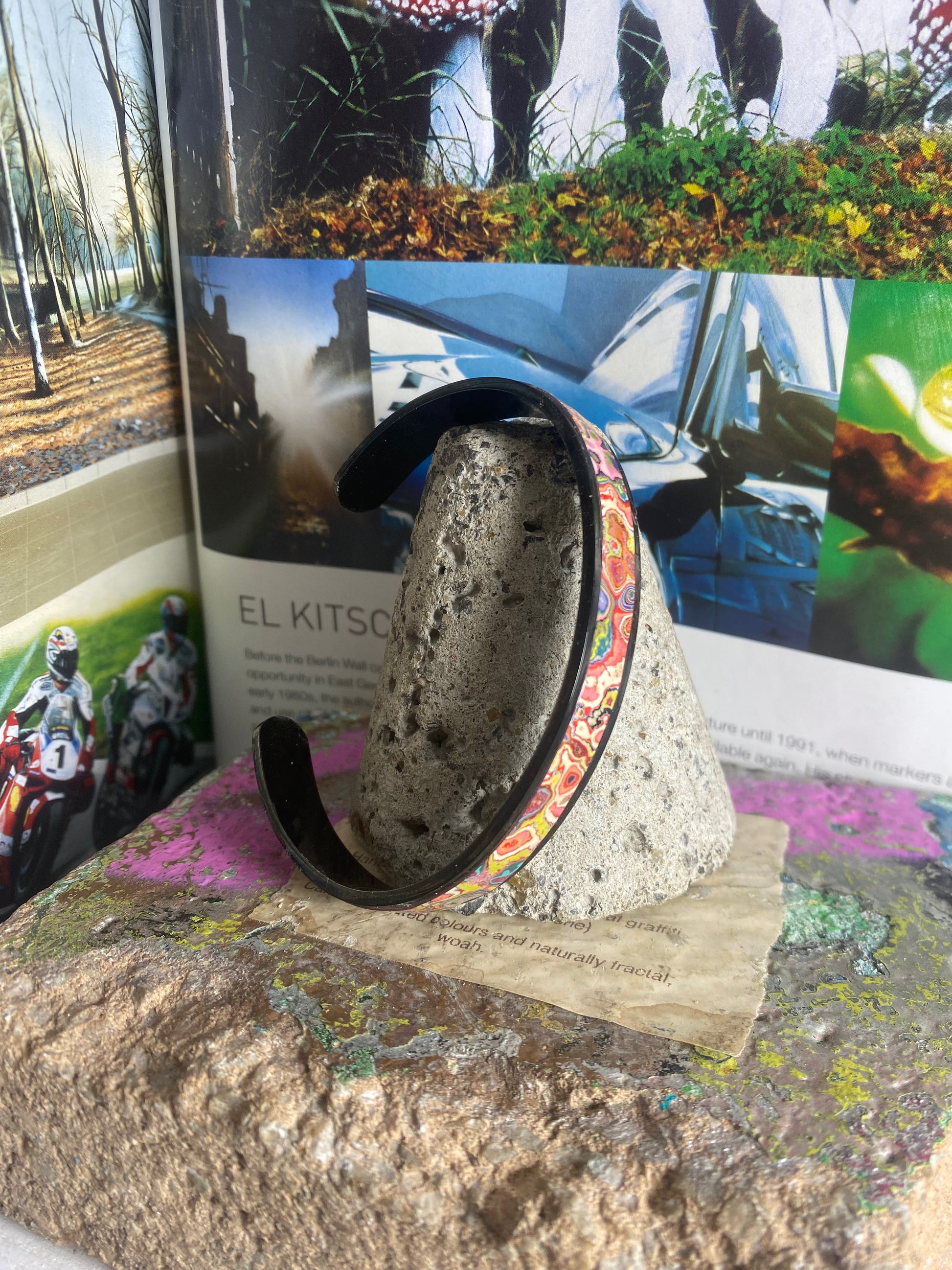 Recycled Graffiti bangle